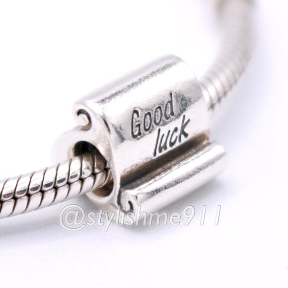 Authentic Pandora Good Luck Scroll Charm - 790514 - Picture 1 of 11